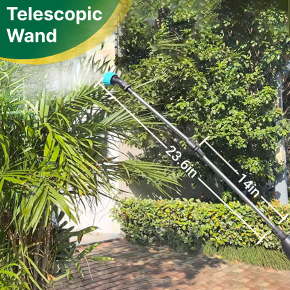 T TOVIA Battery Powered Sprayer Wand, 23.6'' Electric Telescopic Watering Wand with 10Ft Hose & 3 Nozzles, USB Rechargeable & Portable Spray Wand for Gardening-T TOVIA Offical Online Store