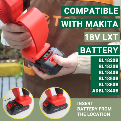 T TOVIA Cordless Power Chainsaw for Makita 18V Battery(Battery NOT Included), 4 Inch Hand-held Mini Pruning Saw for Wood Cutting, Tree Trimming, Camping-T TOVIA Offical Online Store