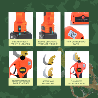 T TOVIA Cordless Pruner Kit, 1.2'' Electric Pruning Shears with 75 Inch Foldable Extension Pole, 2 Pack 21V Rechargeable Batteries, Power Pruner for Gardening, Tree Trimming-T TOVIA Offical Online Store