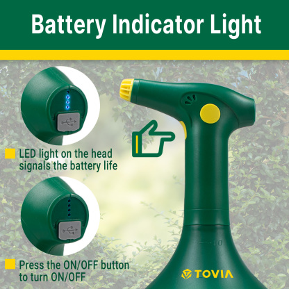 T TOVIA Plant Mister Spray Bottle for Indoor/Outdoor Plants, 1L Electric Garden Sprayer with Adjustable Nozzle, Battery Powered Sprayer for Cleaning, Gardening & Fertilizing-T TOVIA Offical Online Store