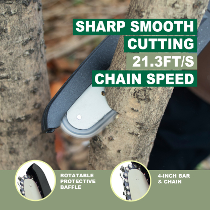 T TOVIA Cordless Power Chainsaw for Makita 18V Battery(Battery NOT Included), 4 Inch Hand-held Mini Pruning Saw for Wood Cutting, Tree Trimming, Camping-T TOVIA Offical Online Store