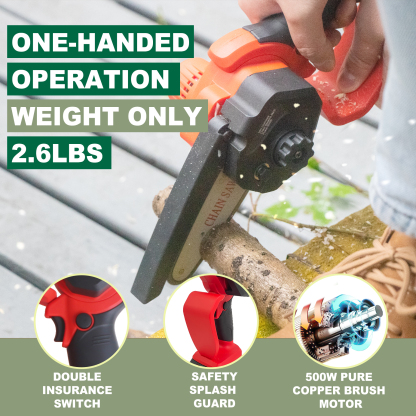 T TOVIA Cordless Power Chainsaw for Makita 18V Battery(Battery NOT Included), 4 Inch Hand-held Mini Pruning Saw for Wood Cutting, Tree Trimming, Camping-T TOVIA Offical Online Store