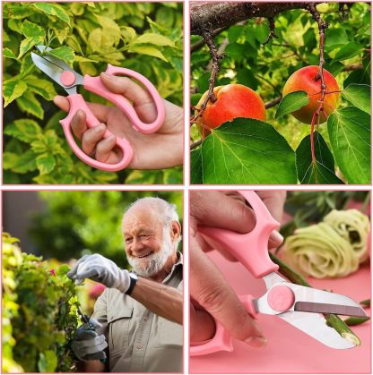 T TOVIA Professional Garden Scissors,Comfort Grip Handles for Trimming Plants & Fruit Picking - Premium Pruning Shears