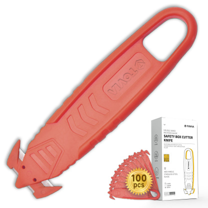 T TOVIA Safety Utility Cutter and Package Opener with Recessed Concealed Stainless Steel Blade for Household, Workshop & Warehouse-T TOVIA Offical Online Store