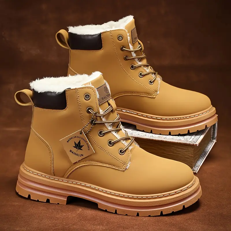 🔥Last Day Promotion 70% OFF 🎁 Men's Fashion Snow Boots - Warm, Thick Plush Lining | Versatile & Stylish for Winter Sports, Hiking & Casual Wear - W025