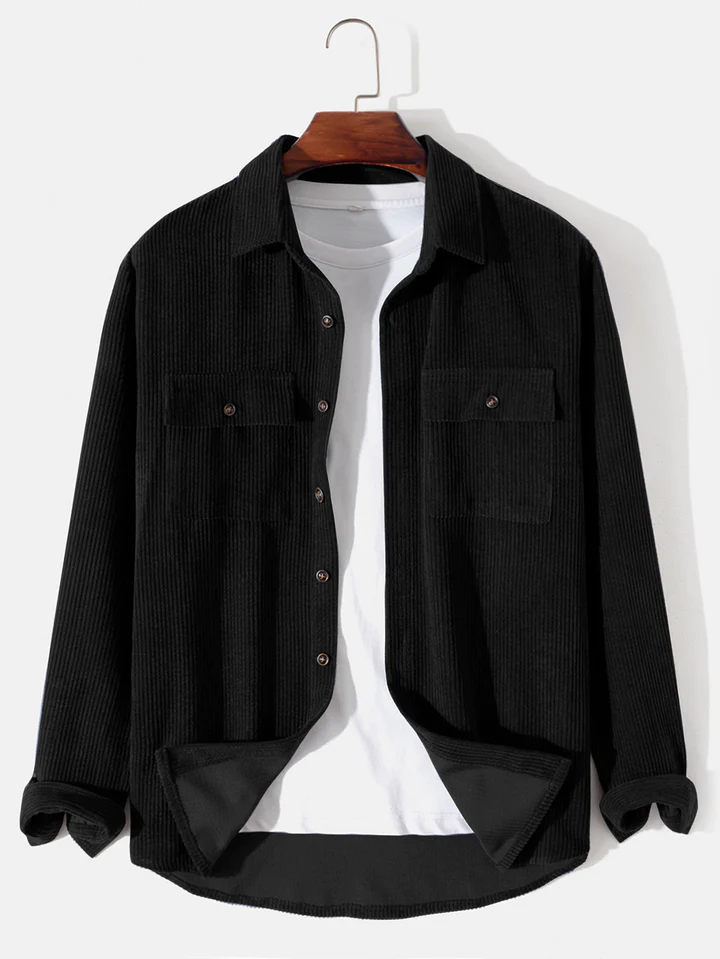 🔥Last Day Promotion 70% OFF 🎁Long Sleeved Corduroy Button Up Shirt With Pockets