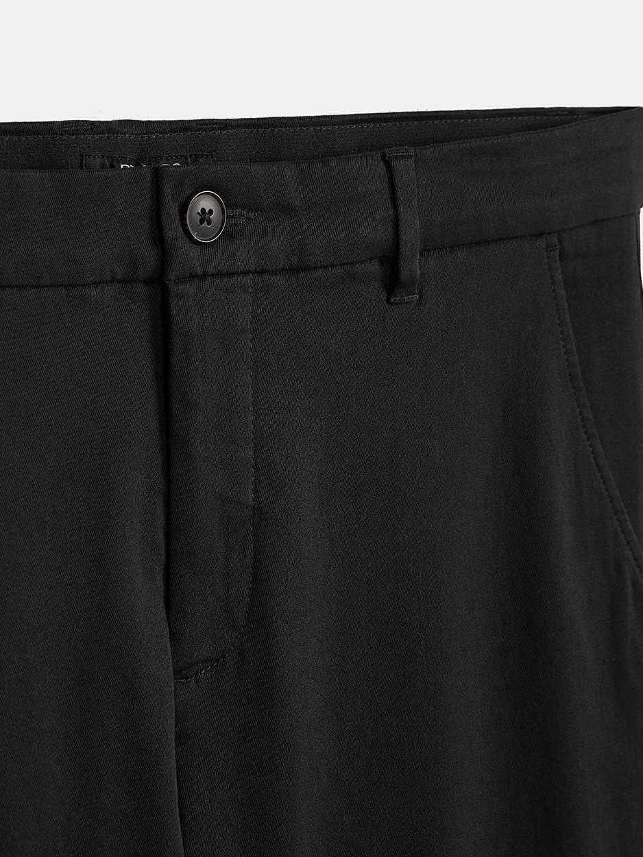 Black Commuting Style Mid-Wais Pant