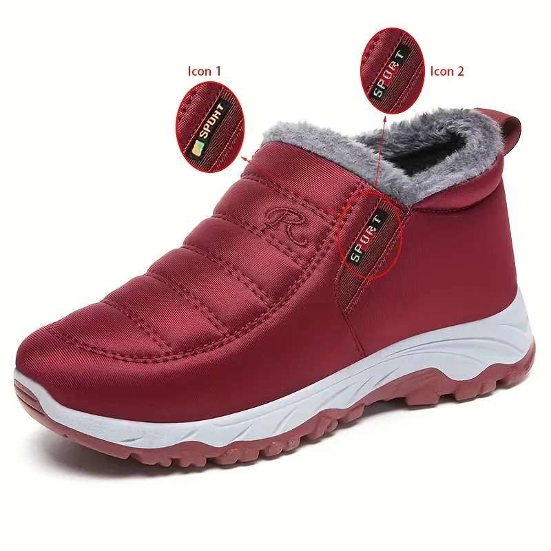 🔥Last Day Promotion 70% OFF 🎁 Universal Ankle Snow Boots for Men - Fleece Lined Warm Winter Waterproof Slip-On, Fabric Upper & Inner