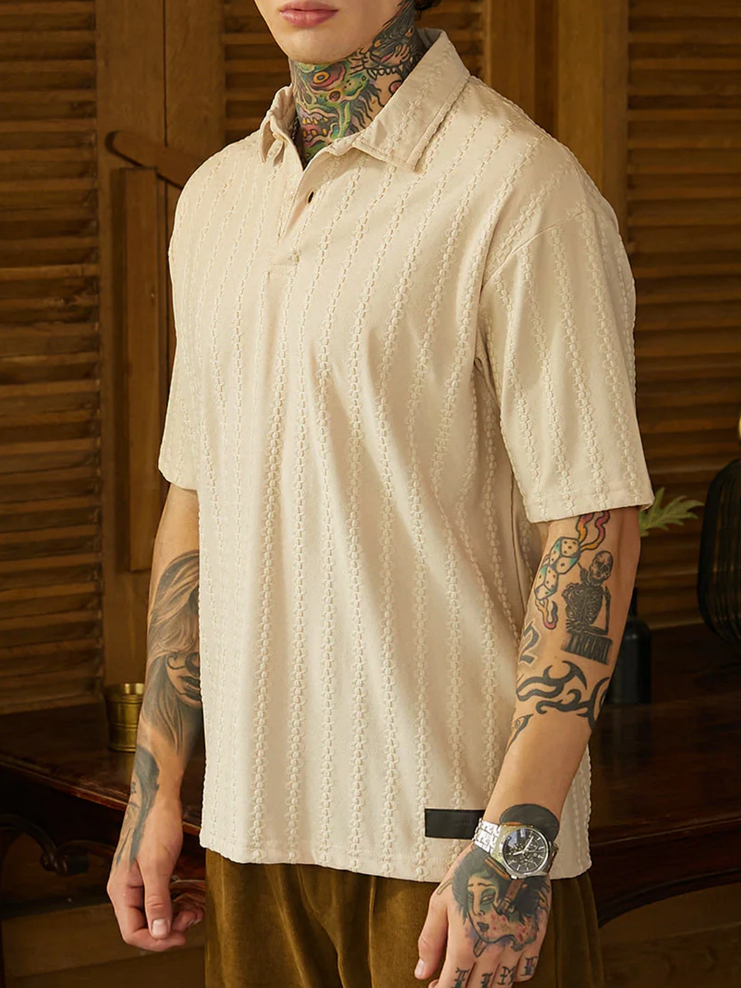 Embroidered Short Sleeve Polo Shirt