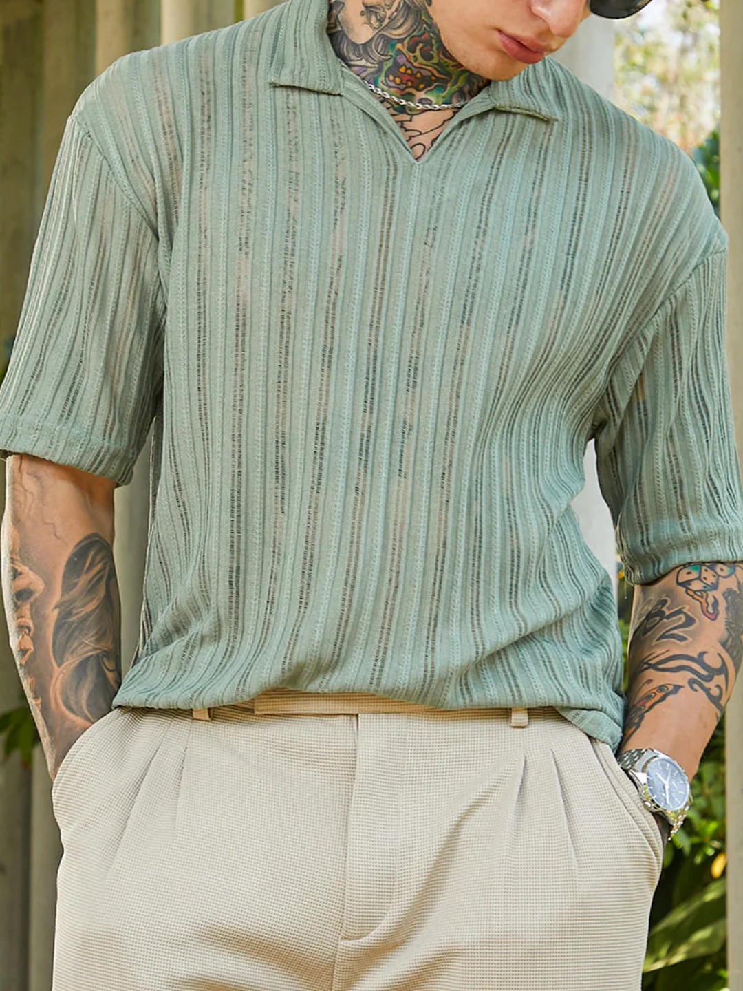 Green Relaxed Polo T-Shirt