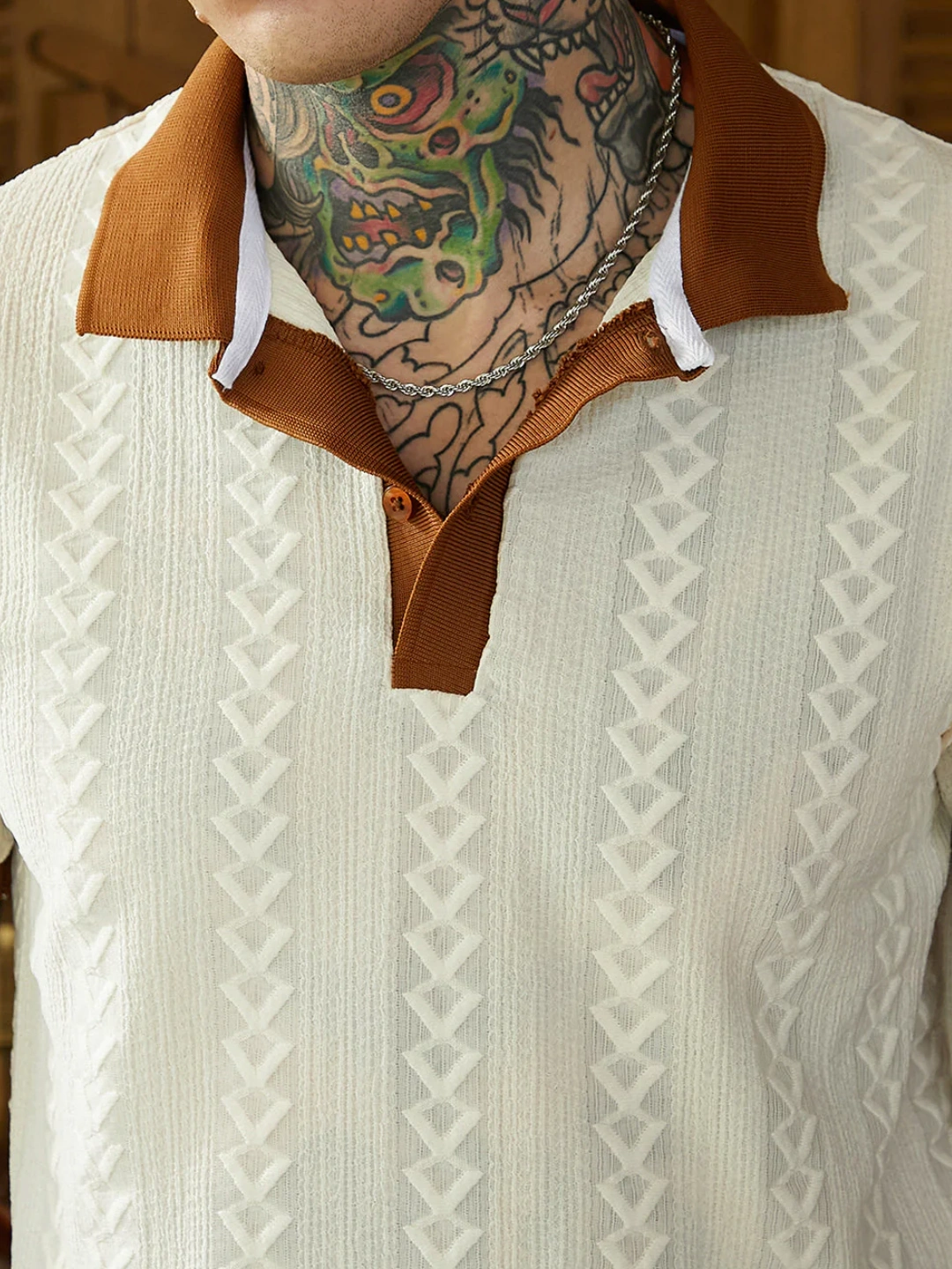 Color Block Half Sleeve Polo T-Shirt