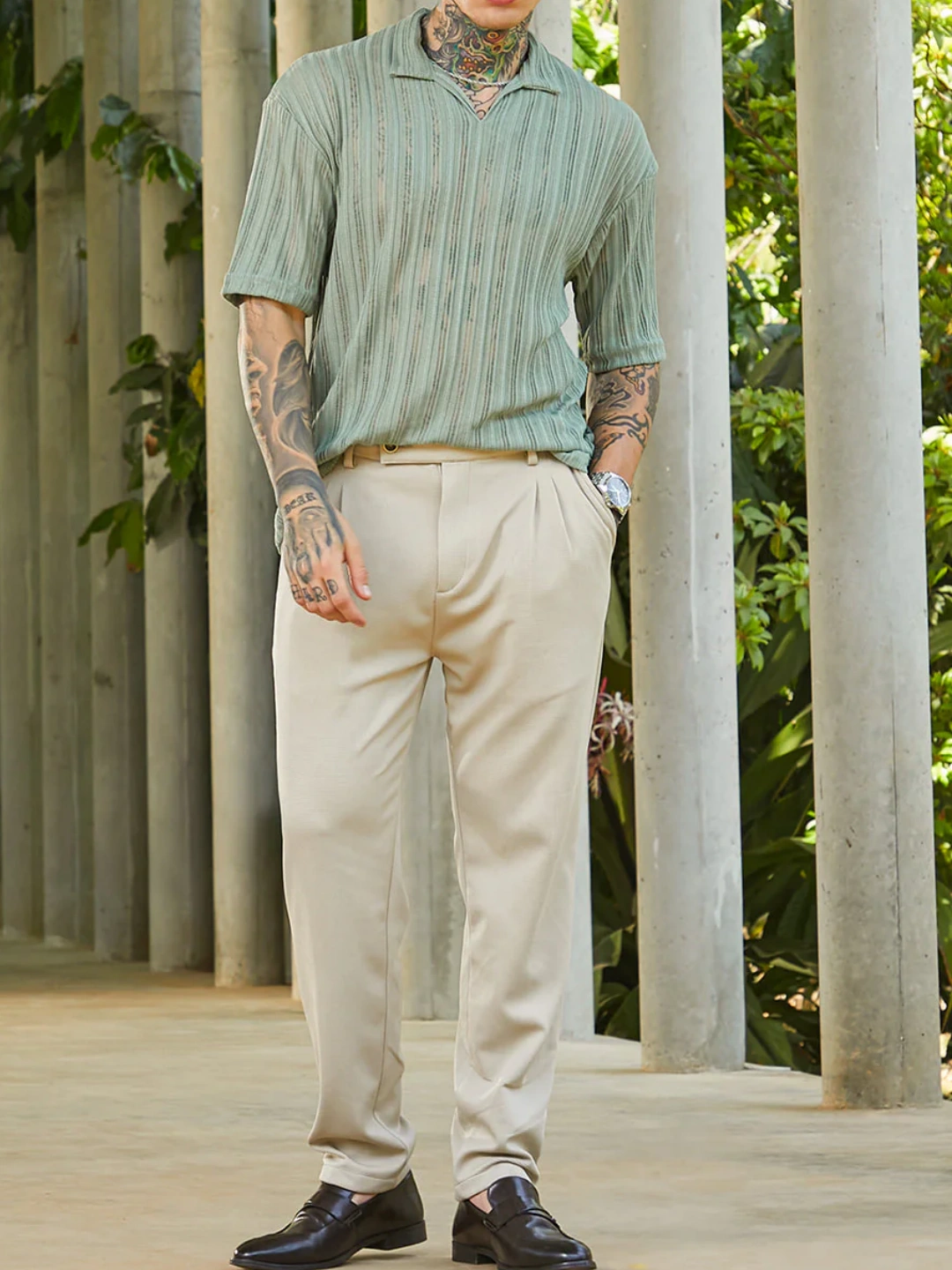 Green Relaxed Polo T-Shirt