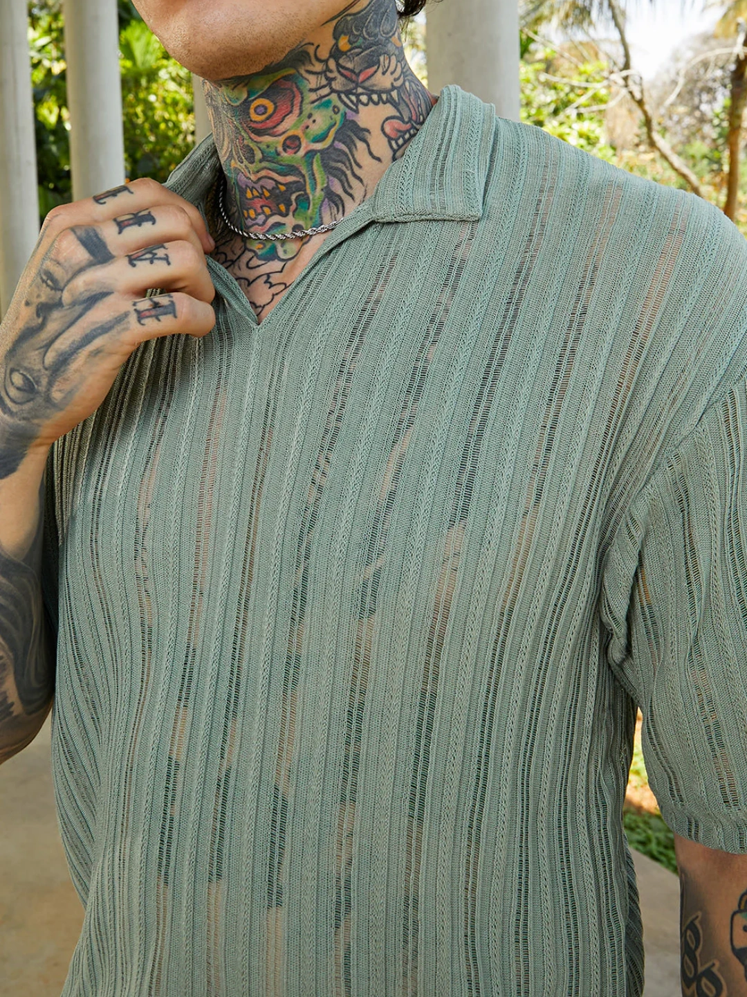 Green Relaxed Polo T-Shirt