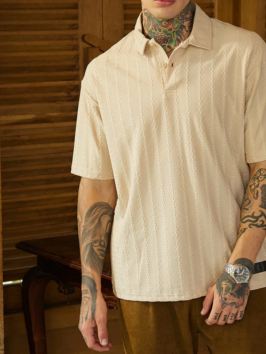 Embroidered Short Sleeve Polo Shirt