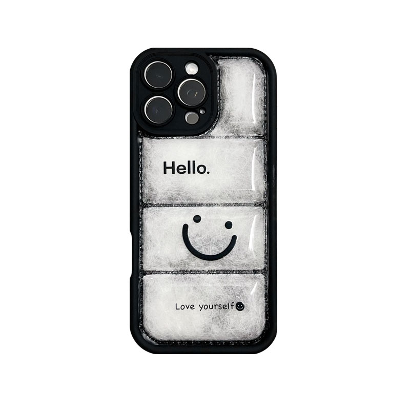 Smile Puffer iPhone Case Black-CLK251804