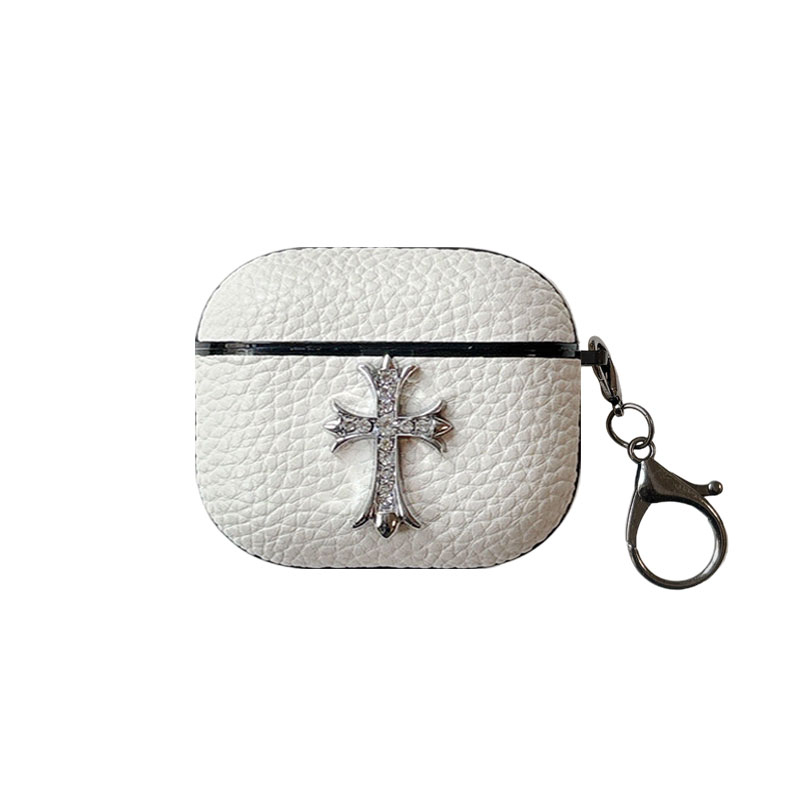 Leather CHS AirPods 4 Cases Black-HXJ251607