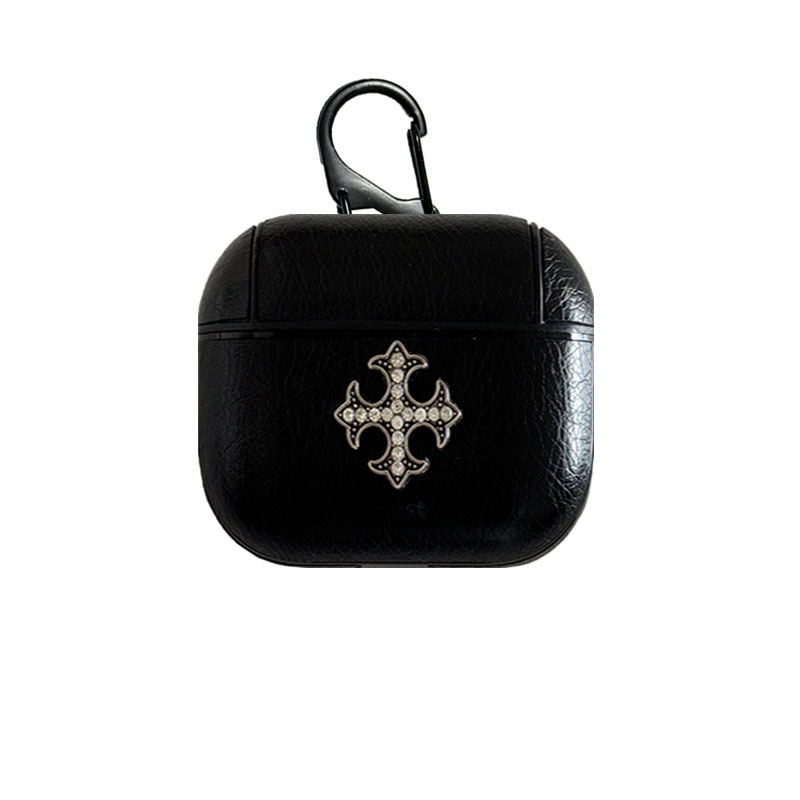 Leather CHS AirPods 4 Cases Black-DZS251302
