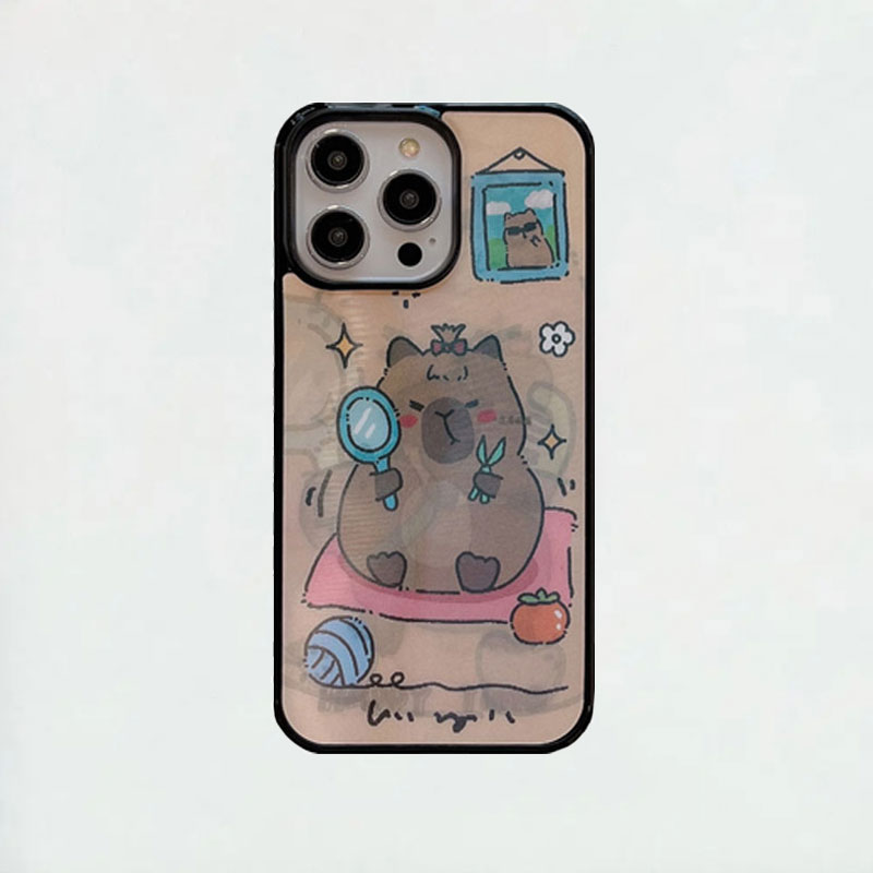 3D Magnet Change Lovely Capybara Phone Case For iPhone（Compatible with Magsafe）-STS241833