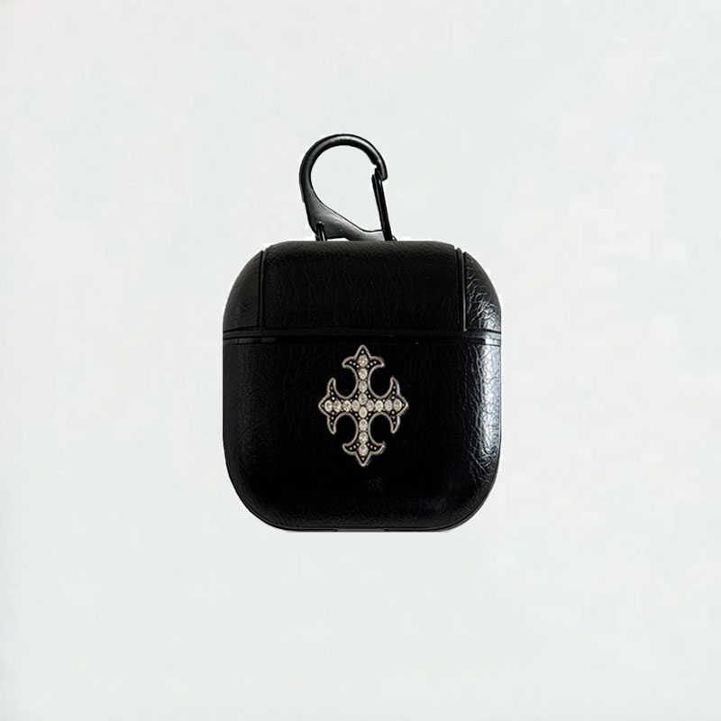 Leather CHS AirPods 4 Cases Black-DZS251302