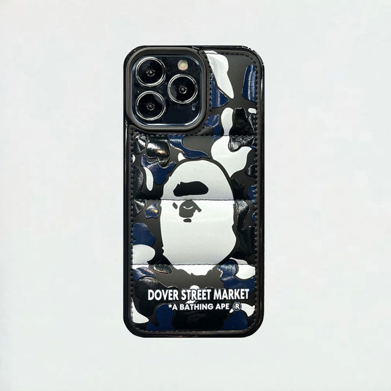 Puffer Ape-Head Phone Case For iPhone Black-YRT241309