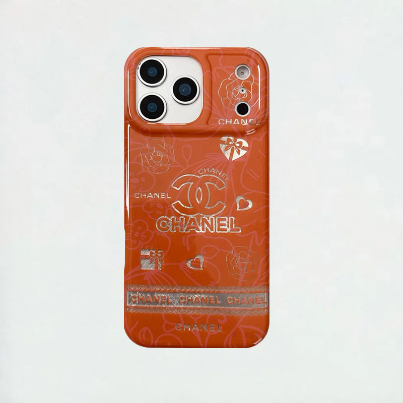 Luxury CC iPhone Case Orange For iPhone 17/16/15/14-VECC012