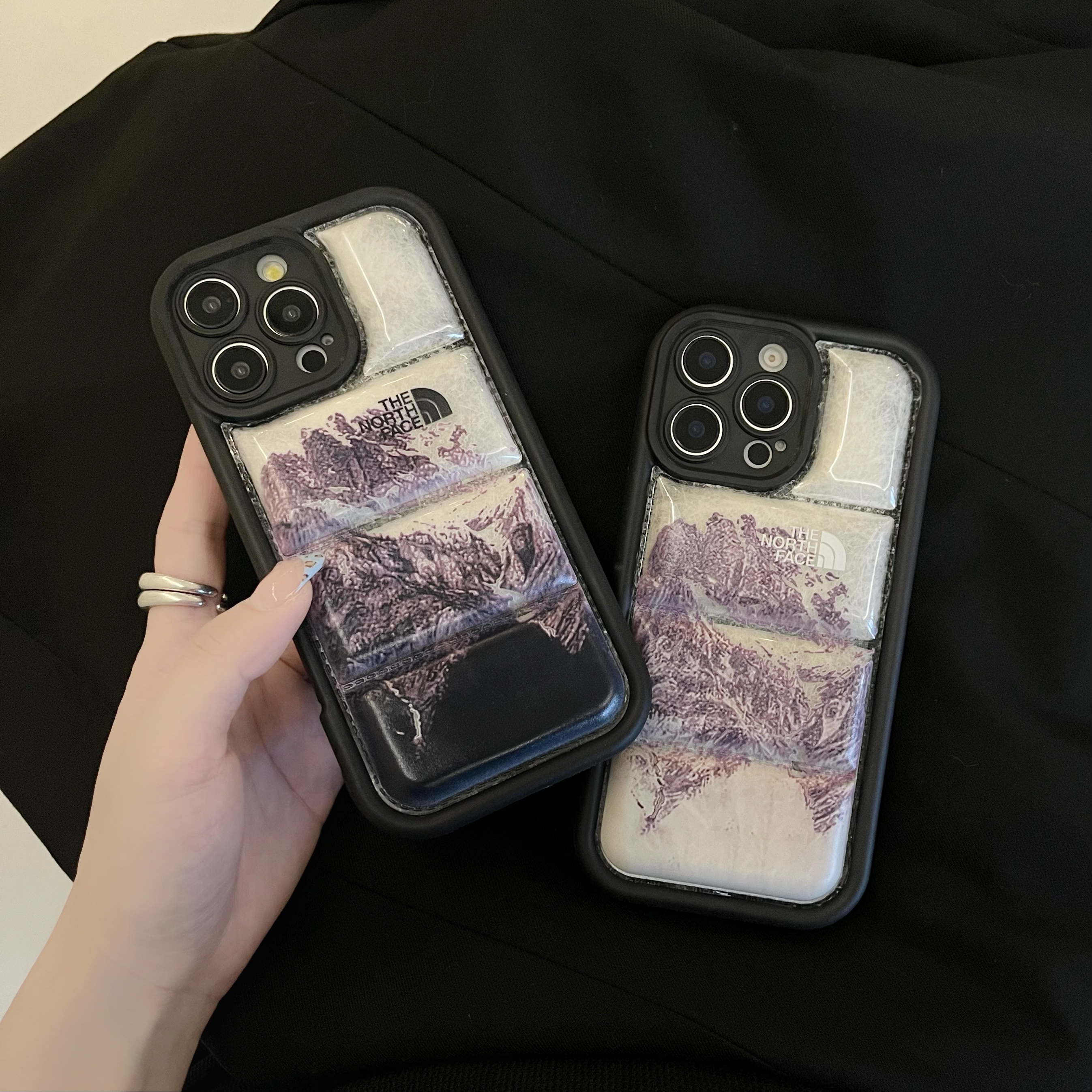 Snow Mountain NF Puffer iPhone Case Black-CLK251811