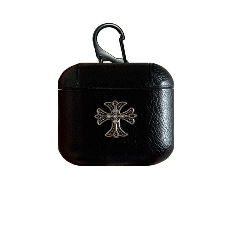Leather CHS AirPods 4 Cases Black-DZS251302