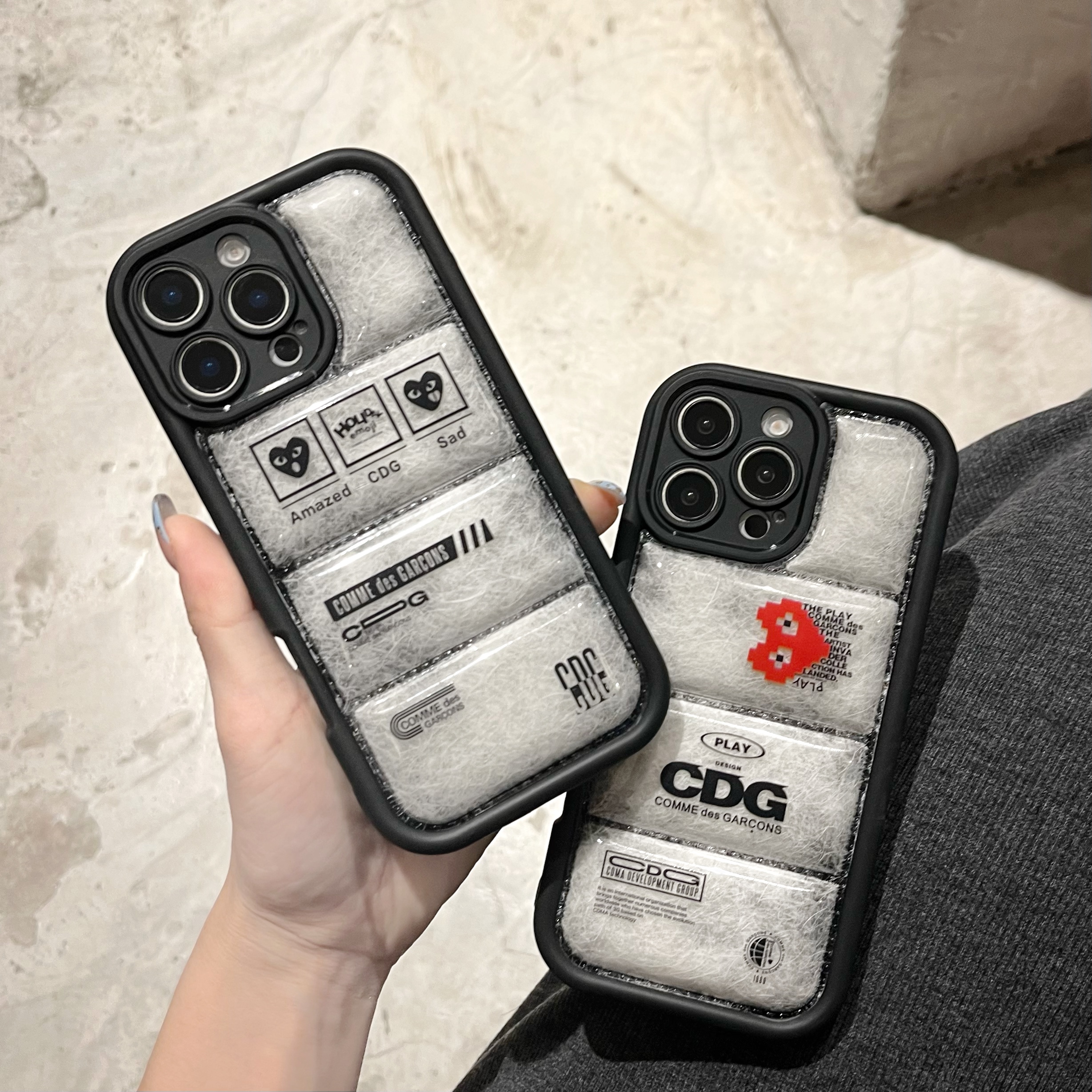 3D Puffer CDG iPhone Case-CLK250804