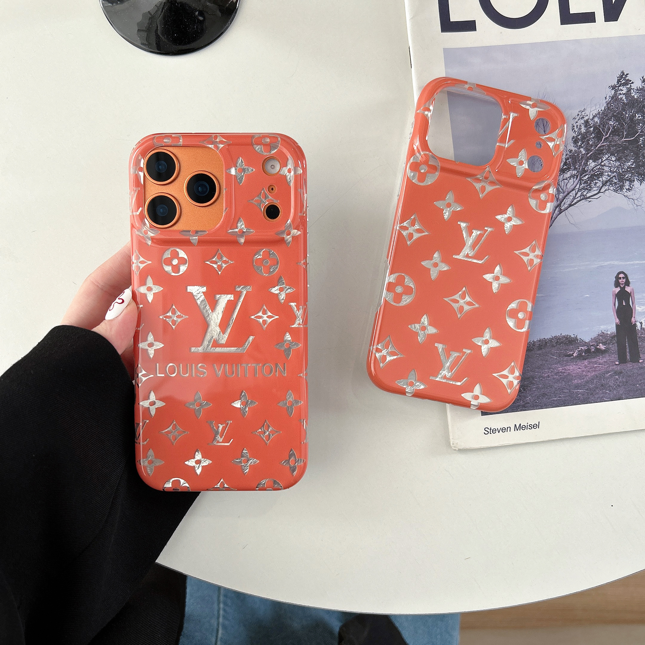 Luxury  Monogram iPhone Case Big Printing For iPhone 17/16/15/14-VELV003