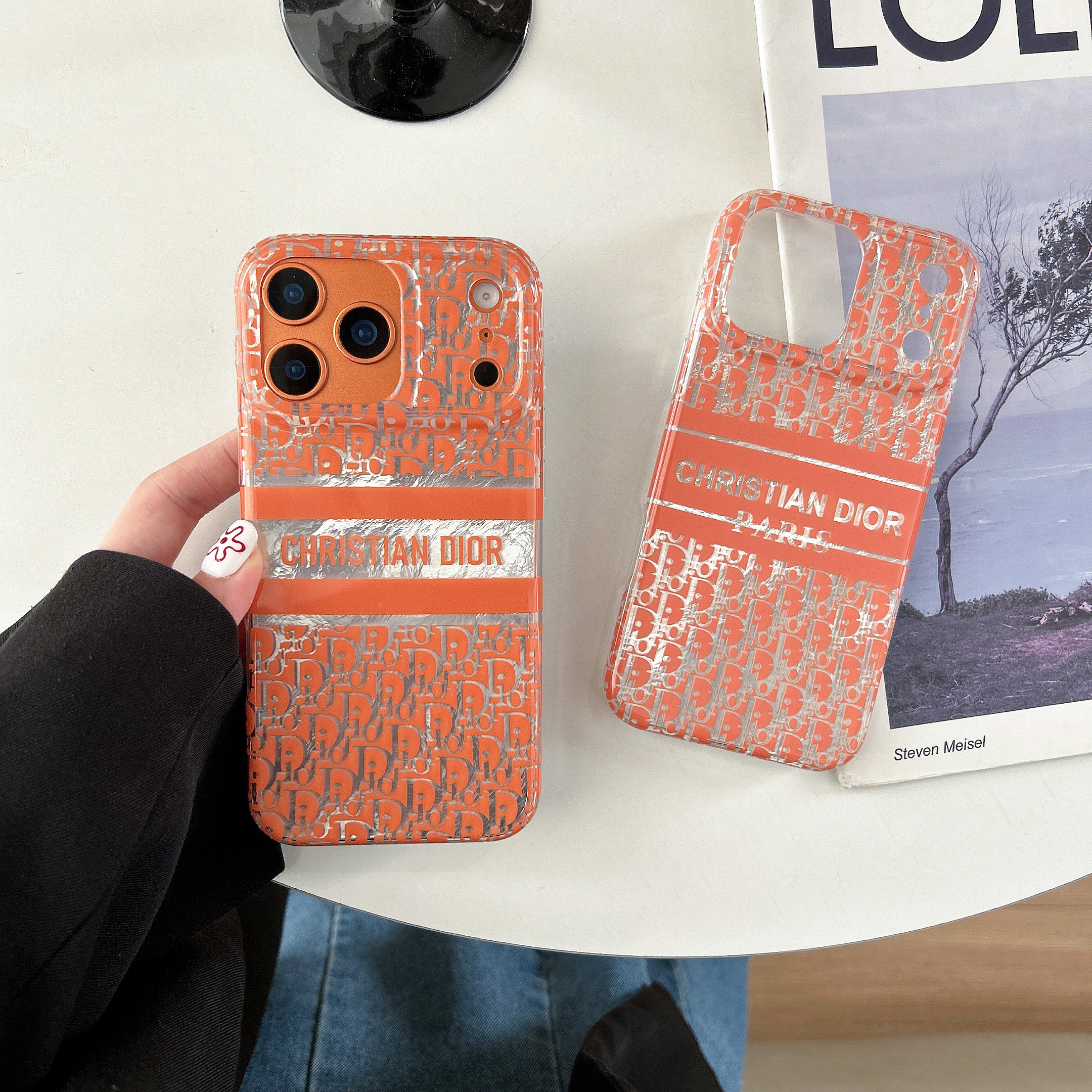 Stylish CD iPhone Case Orange For iPhone 17/16/15/14-VECD008