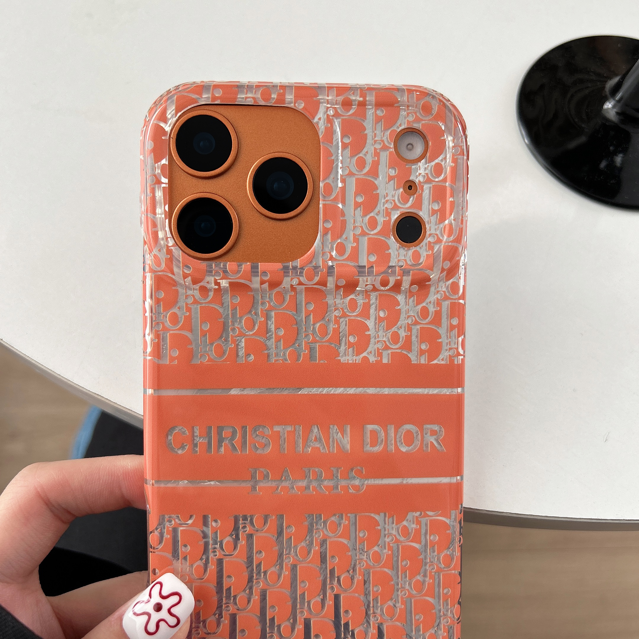 Stylish CD iPhone Case Orange For iPhone 17/16/15/14-VECD008