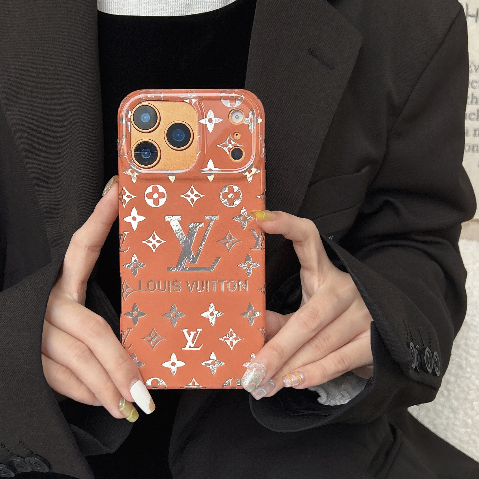 Luxury  Monogram iPhone Case Big Printing For iPhone 17/16/15/14-VELV003