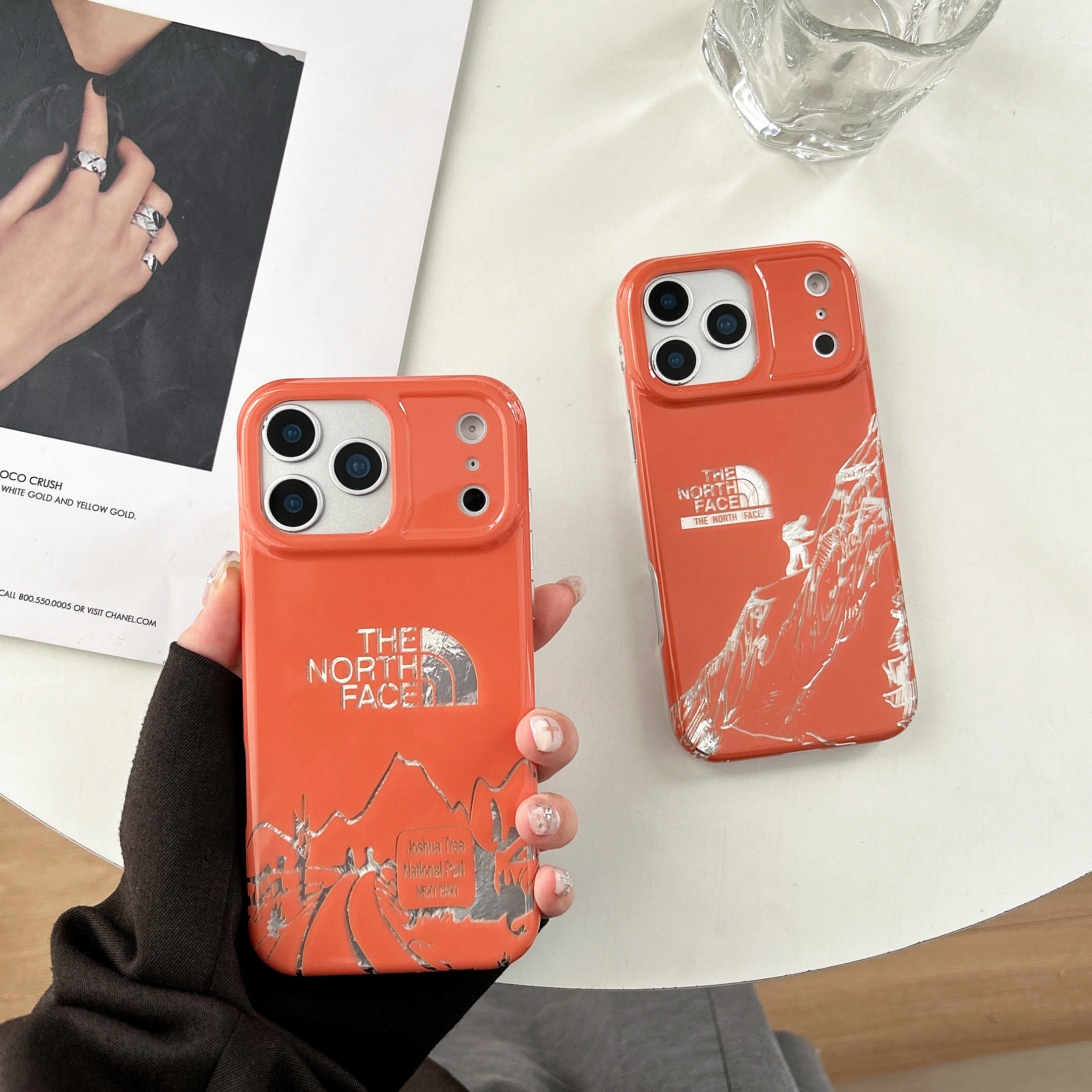 Luxury TNF iPhone Case Orange For iPhone 17/16/15/14-VETNF007
