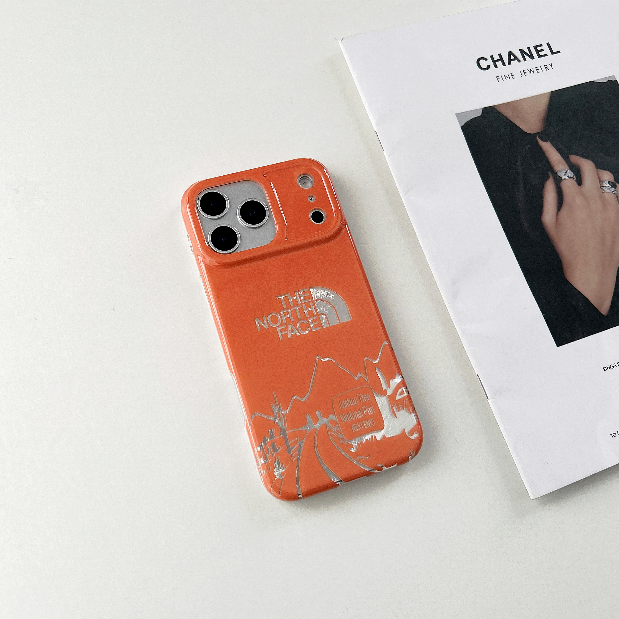 Luxury TNF iPhone Case Orange For iPhone 17/16/15/14-VETNF007
