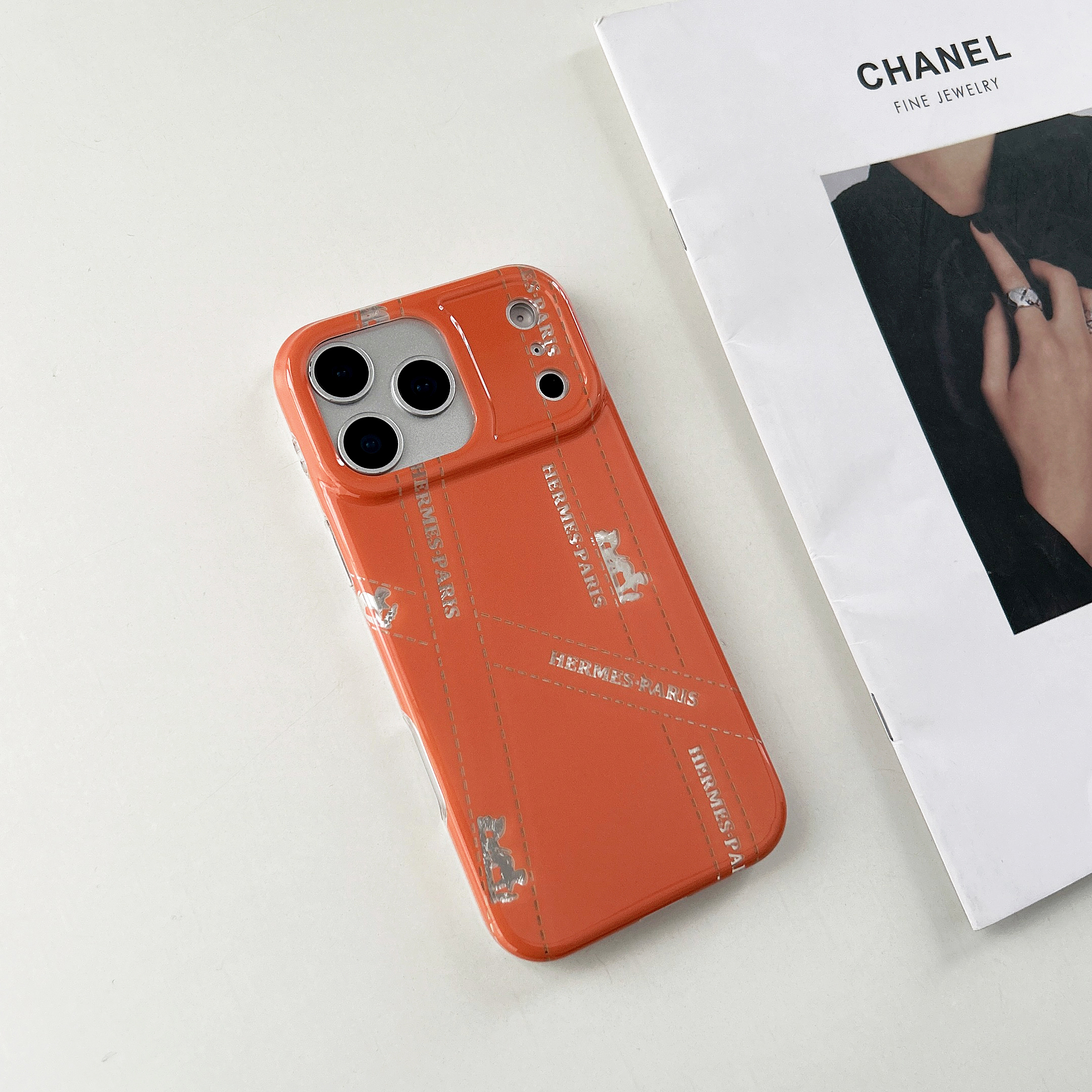 Premium H  iPhone Case Orange For iPhone 17/16/15/14-VEH006