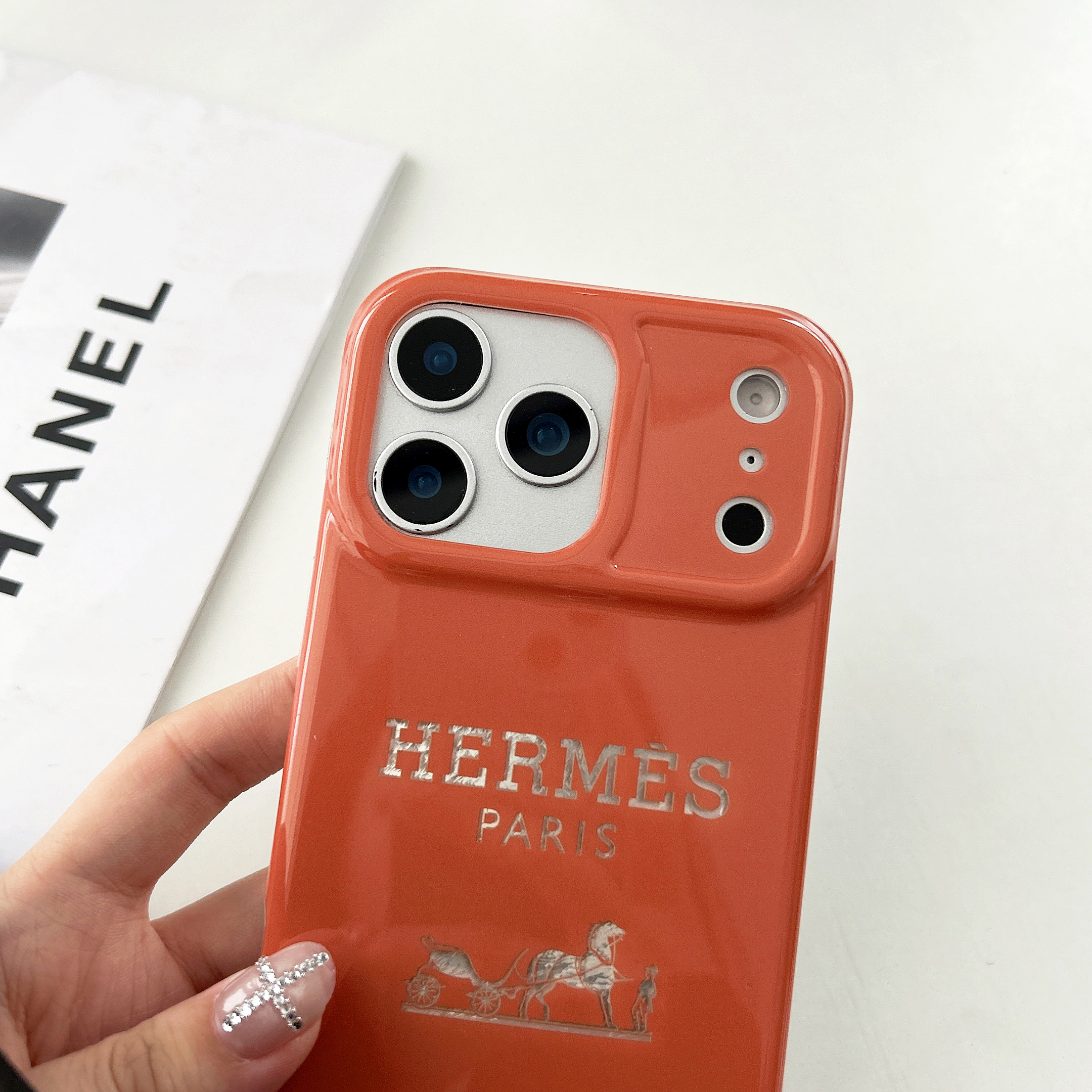 Premium H  iPhone Case Orange For iPhone 17/16/15/14-VEH006