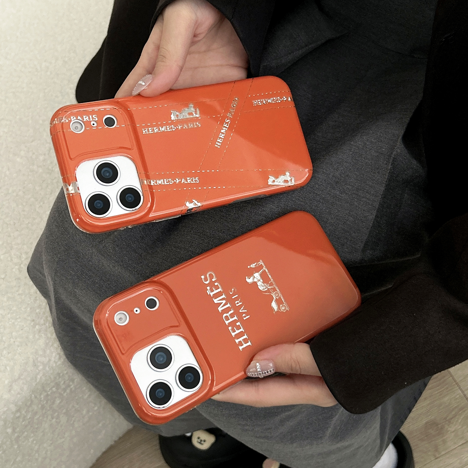 Premium H  iPhone Case Orange For iPhone 17/16/15/14-VEH006