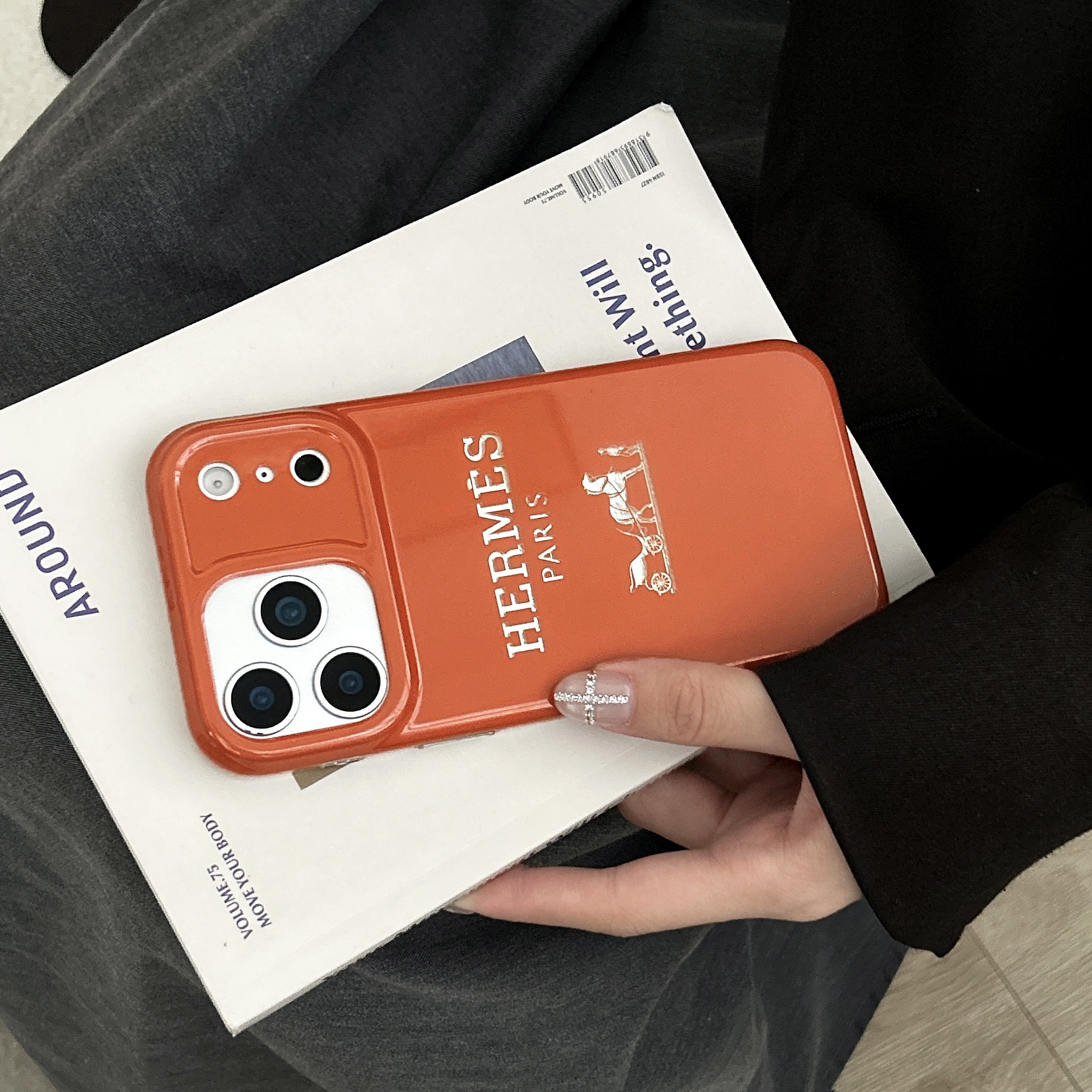 Premium H  iPhone Case Orange For iPhone 17/16/15/14-VEH006