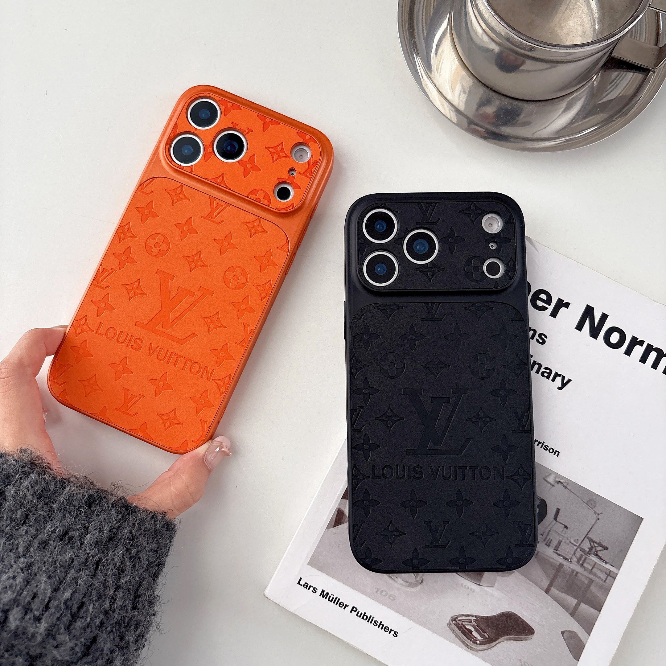 Elegant  Monogram iPhone Case Orange For iPhone 17/16/15/14-VELV001