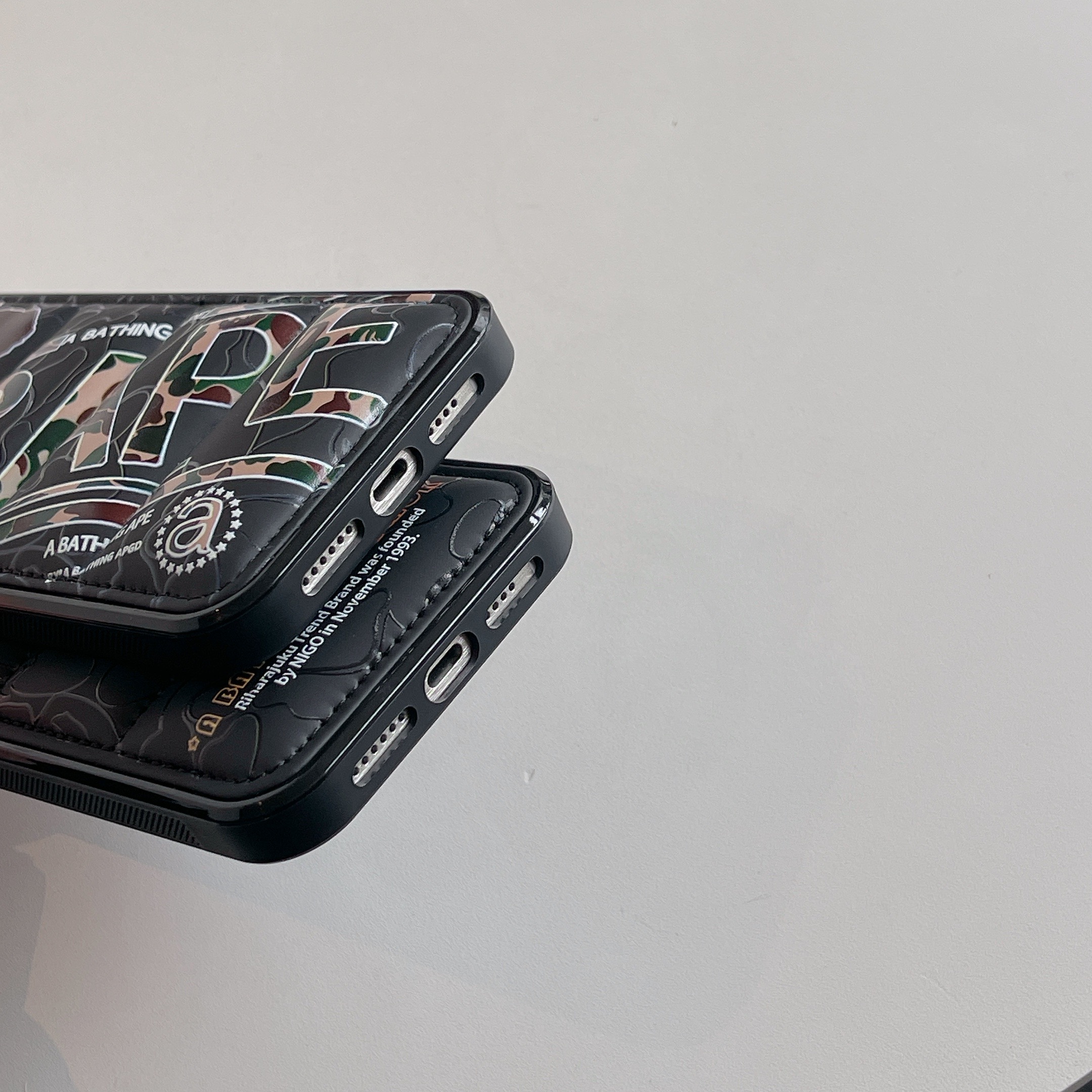 3D Puffer Ape-Head Phone Case For iPhone Black-XYT2413093D