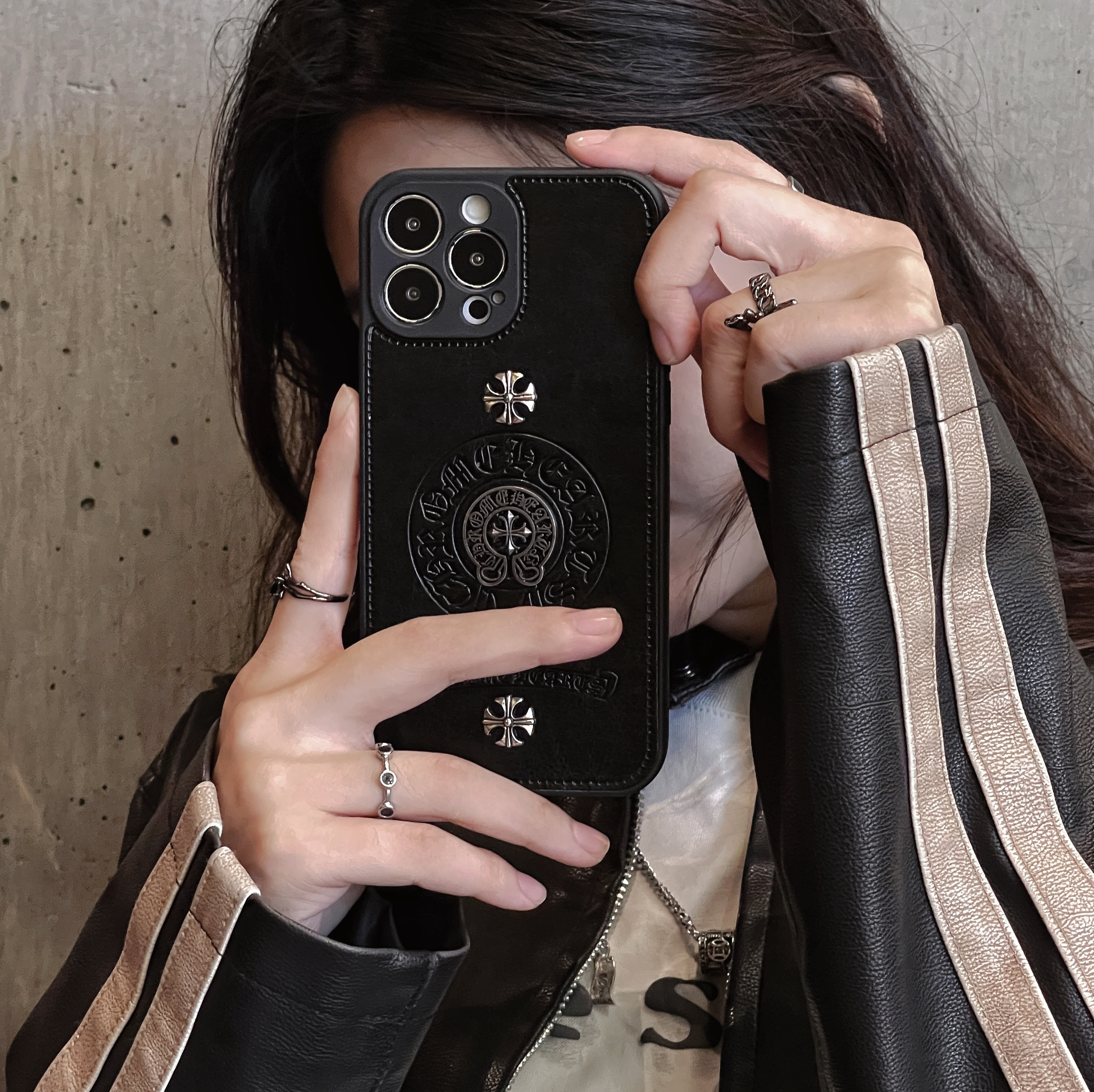 Classic CHS Phone Case For iPhone Black-JSX250627