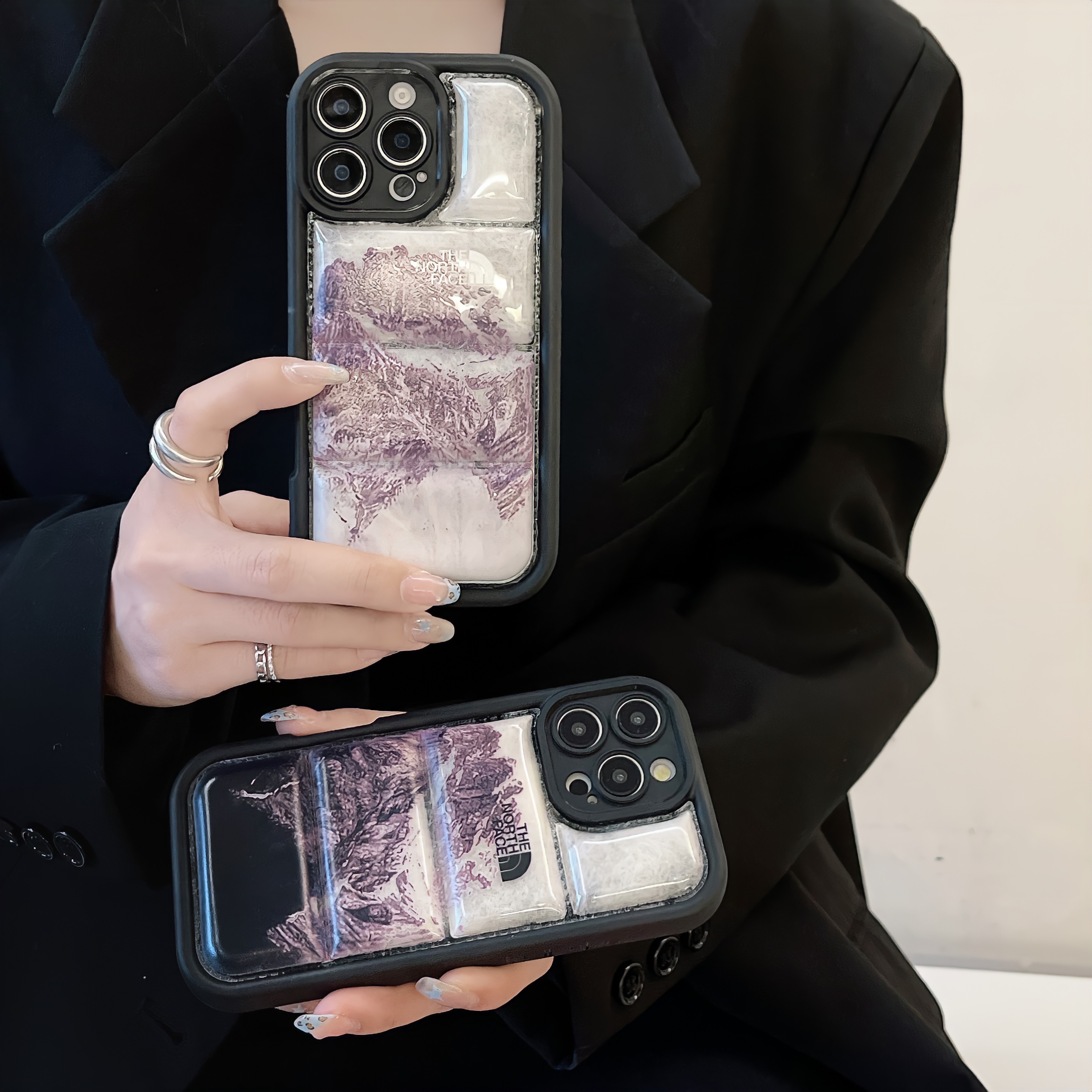 Snow Mountain NF Puffer iPhone Case Black-CLK251811