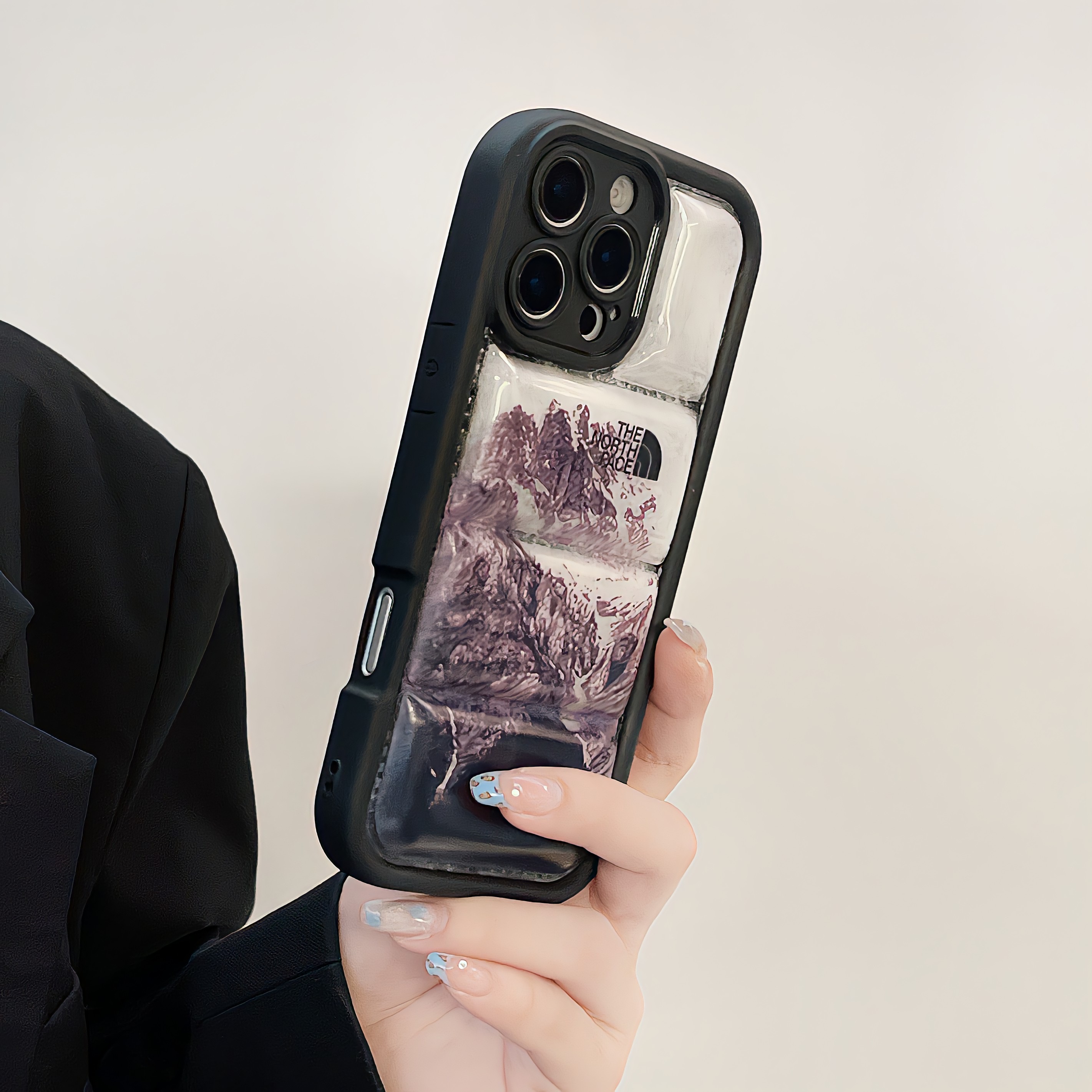 Snow Mountain NF Puffer iPhone Case Black-CLK251811