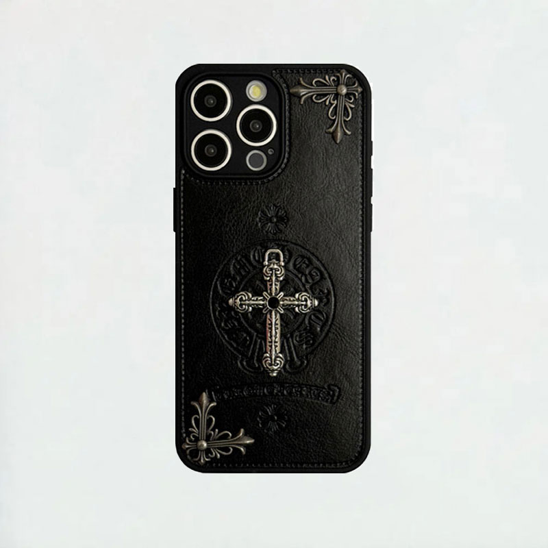 Leather CHS Phone Case For iPhone Black-PZK2500627