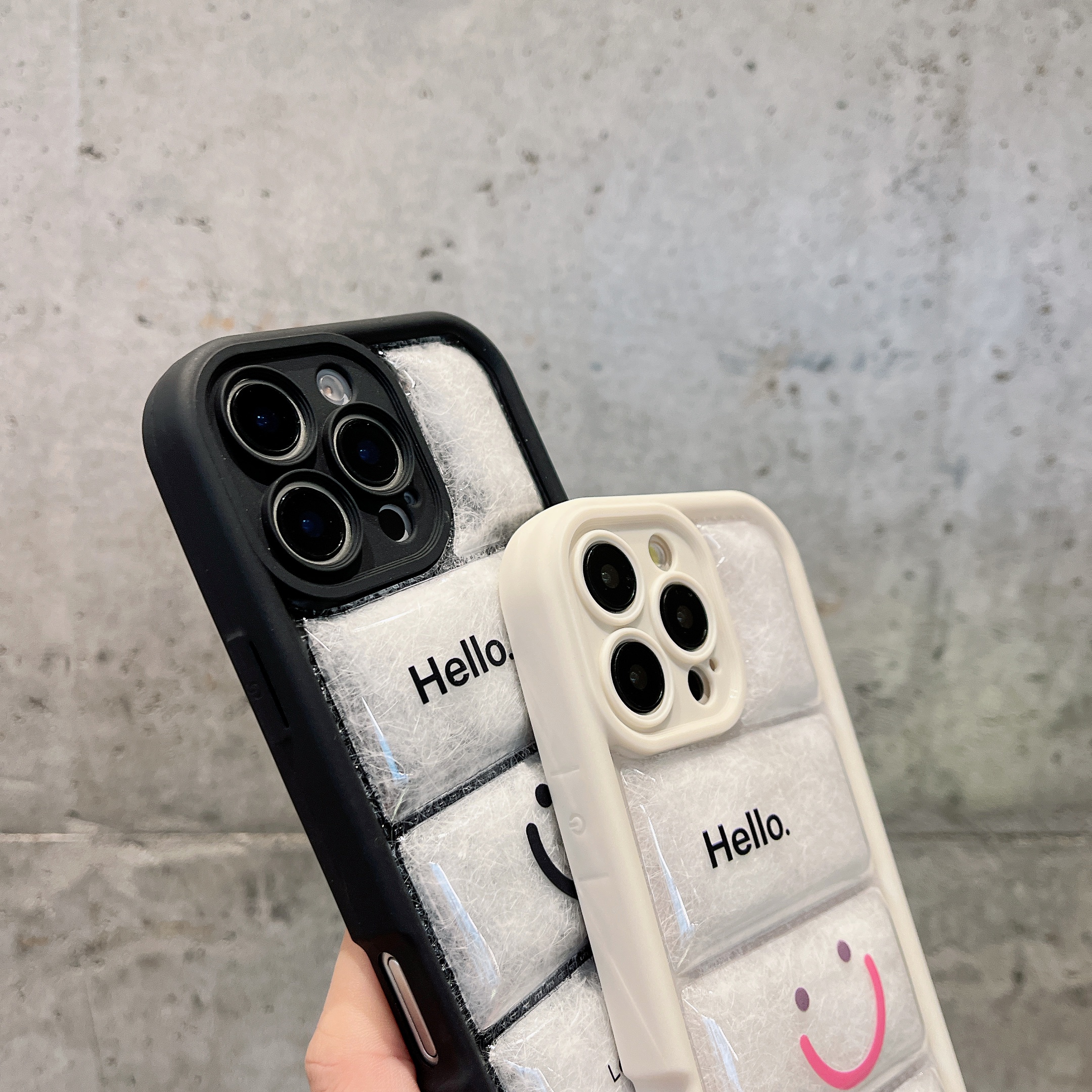 Smile Puffer iPhone Case Black-CLK251804