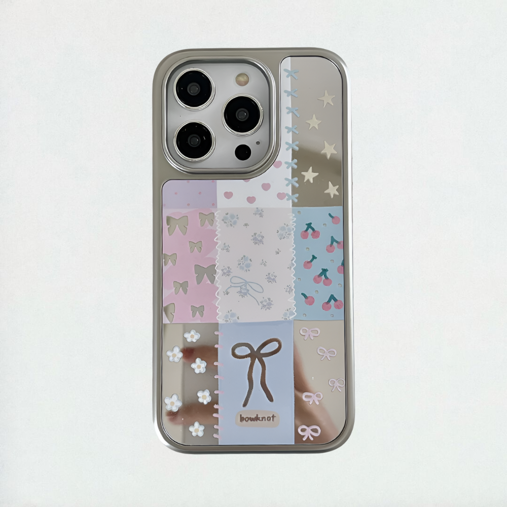 Aesthetic Patchwork Mirror iPhone Case