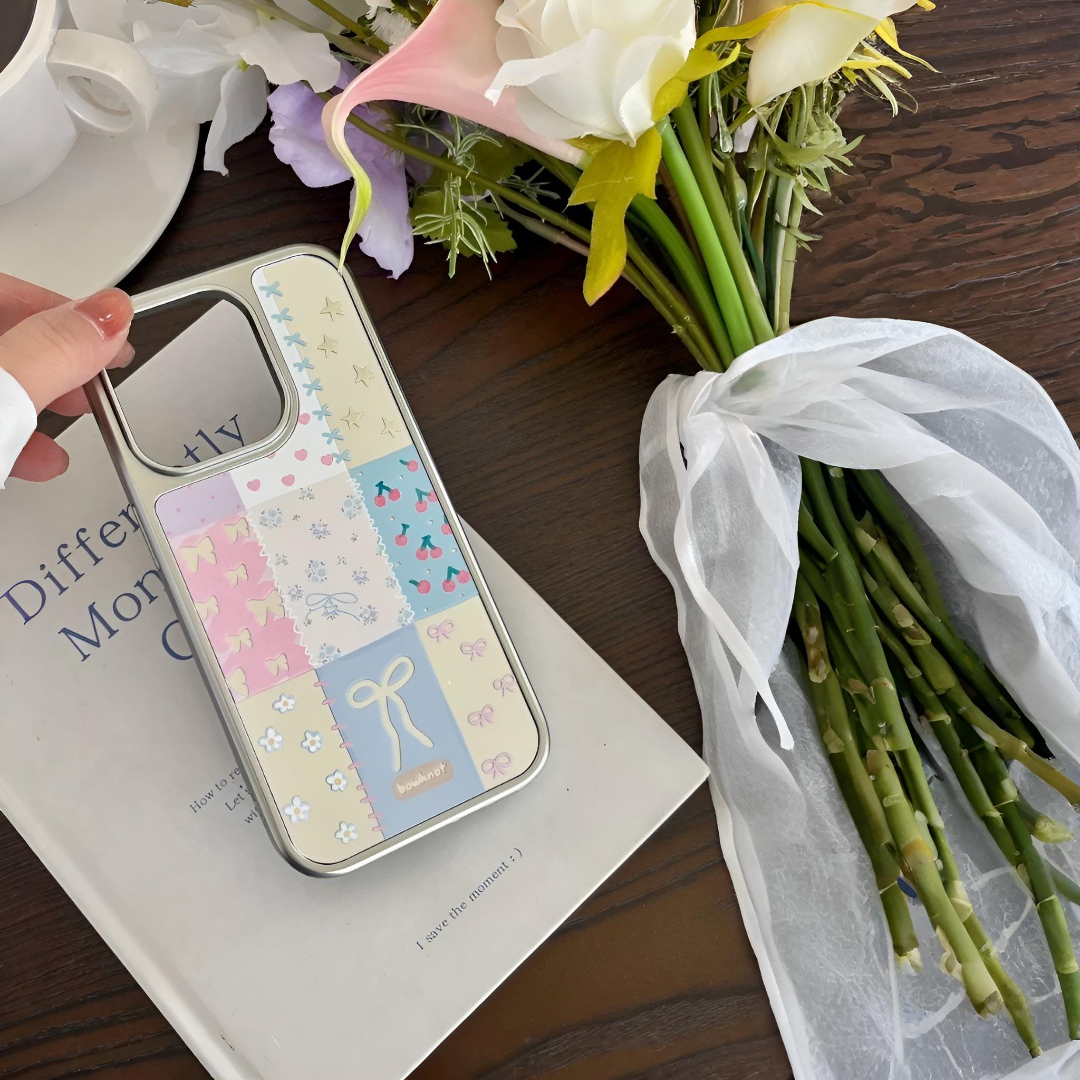 Aesthetic Patchwork Mirror iPhone Case
