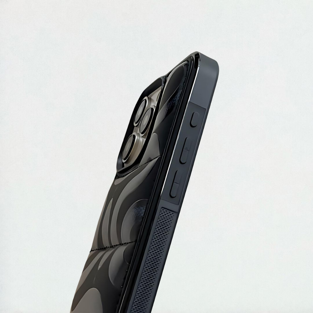Black Snake Puffer iPhone Case