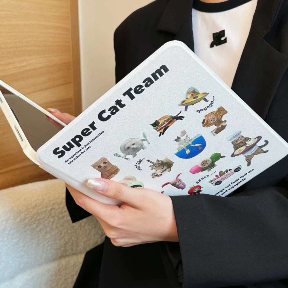 Funny Cat Chaos iPad Case