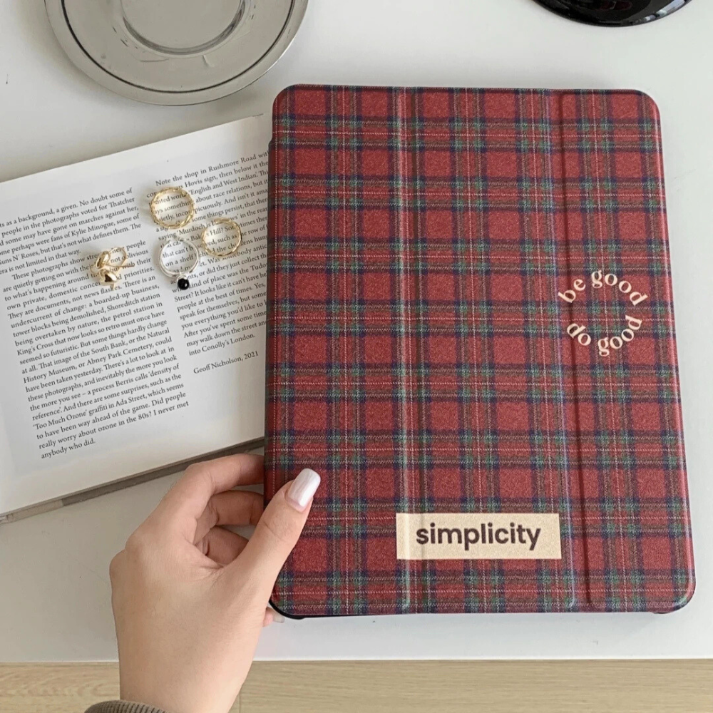 Classic Red Plaid iPad Case
